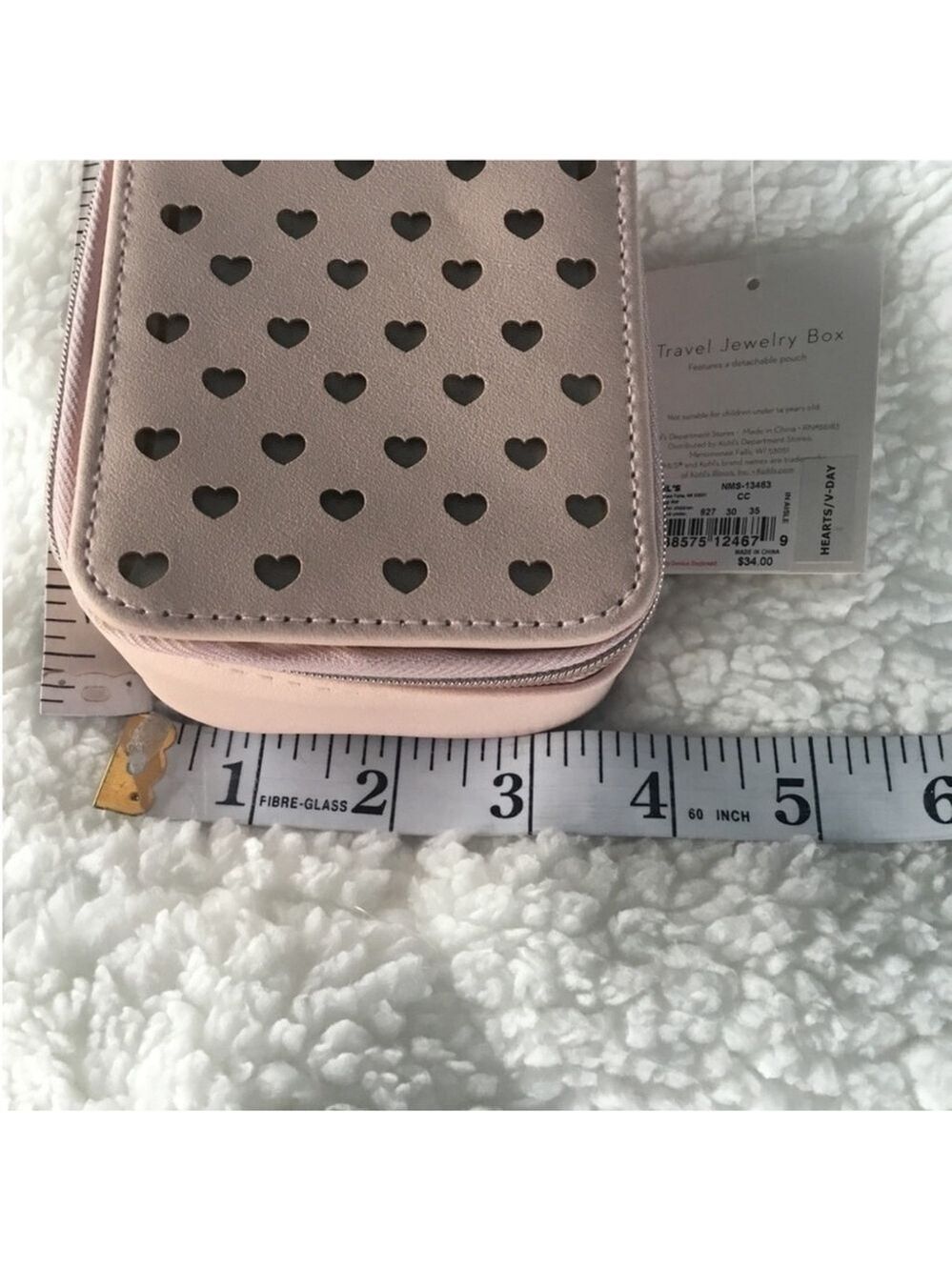 Lauren Conrad Travel Jewelry Box peachy pink with rose gold zipper - Picture 5 of 13